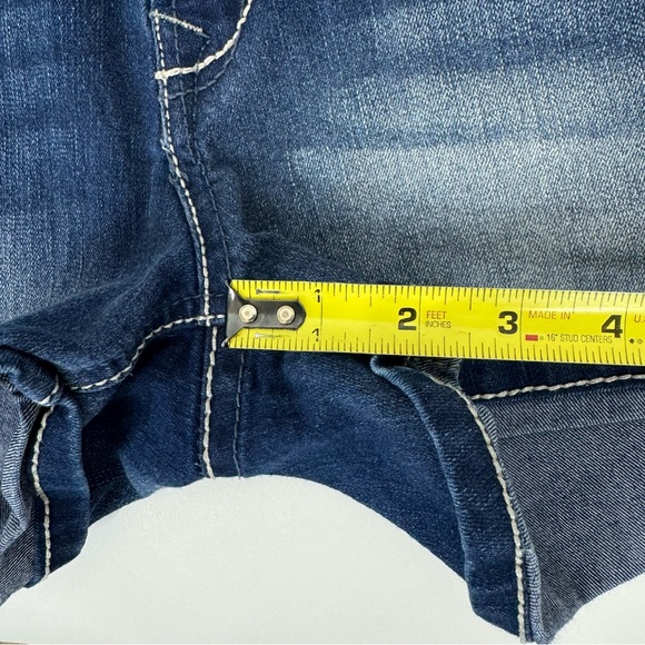 Wallflower Fade Wash Stitched Mid Rise Denim Shorts Size 5 - Picture 15 of 15